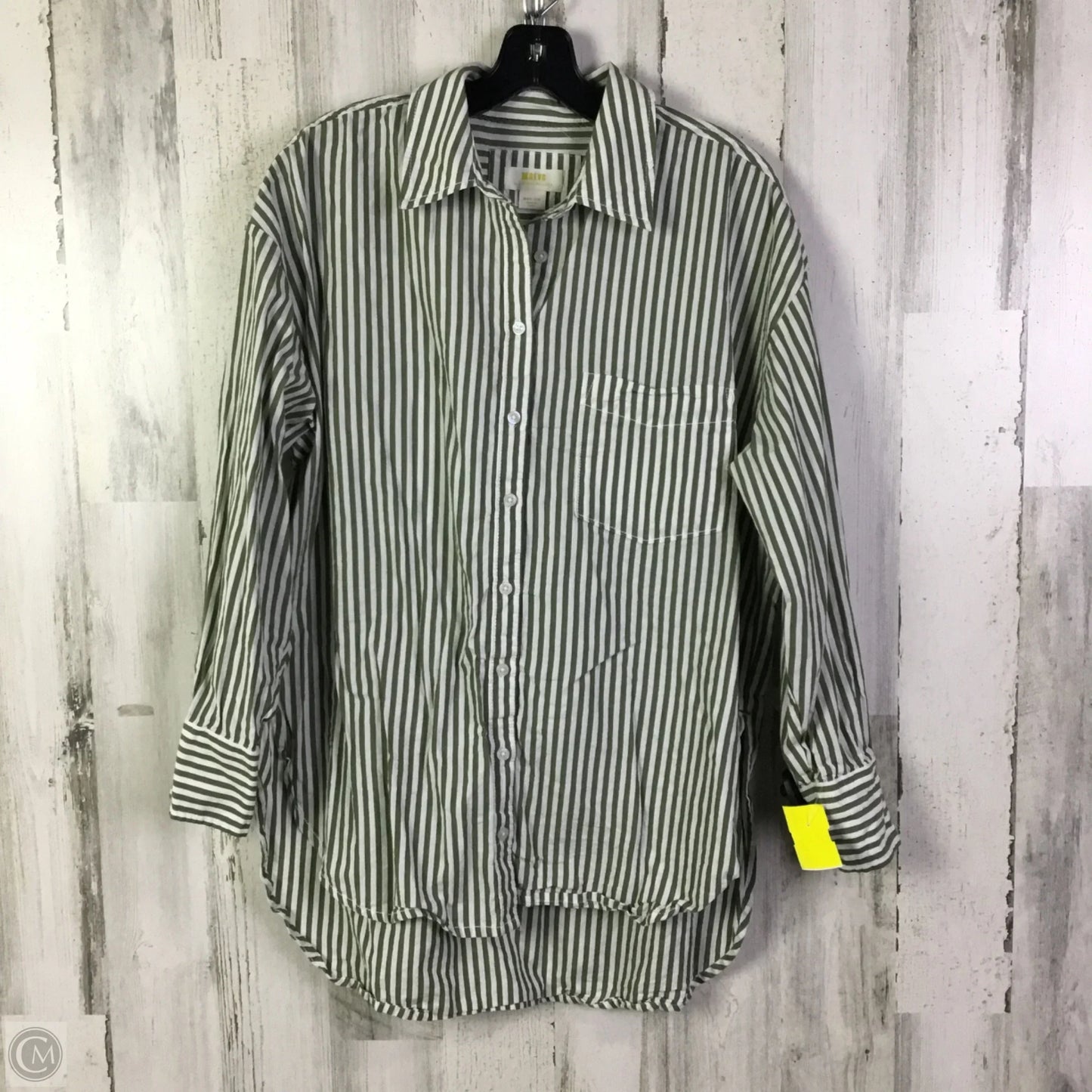 Blouse Long Sleeve By Maeve In Green, Size: M