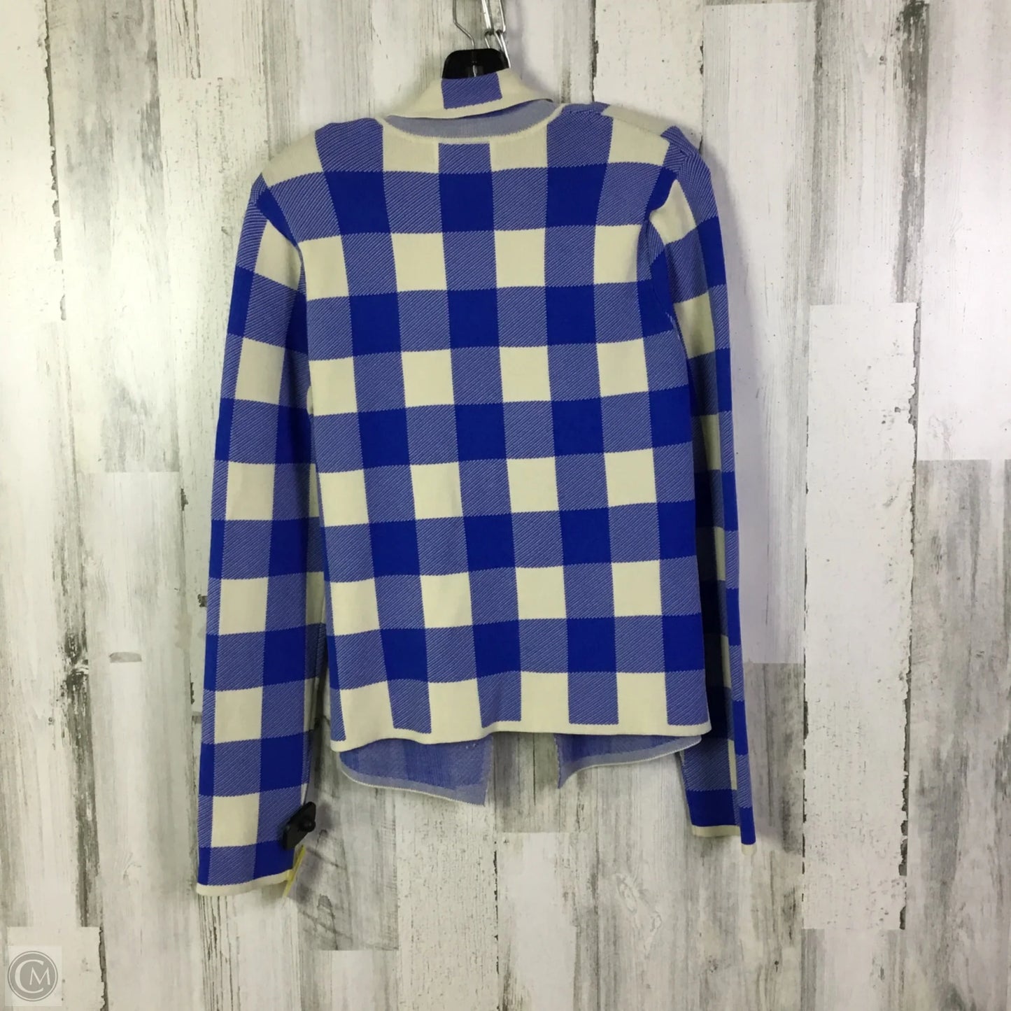 Blazer By Anthropologie In Blue & Cream, Size: M