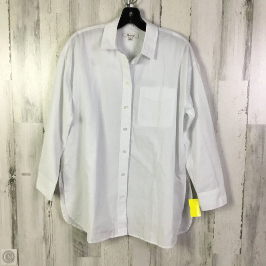 Blouse Long Sleeve By Madewell In White, Size: Xs