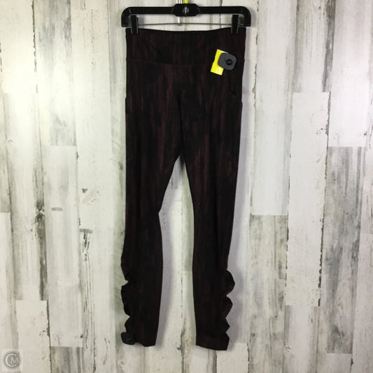 Athletic Leggings By Lululemon In Black & Red, Size: 4