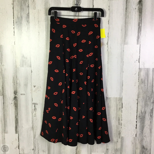 Skirt Designer By Kate Spade In Black & Red, Size: 0