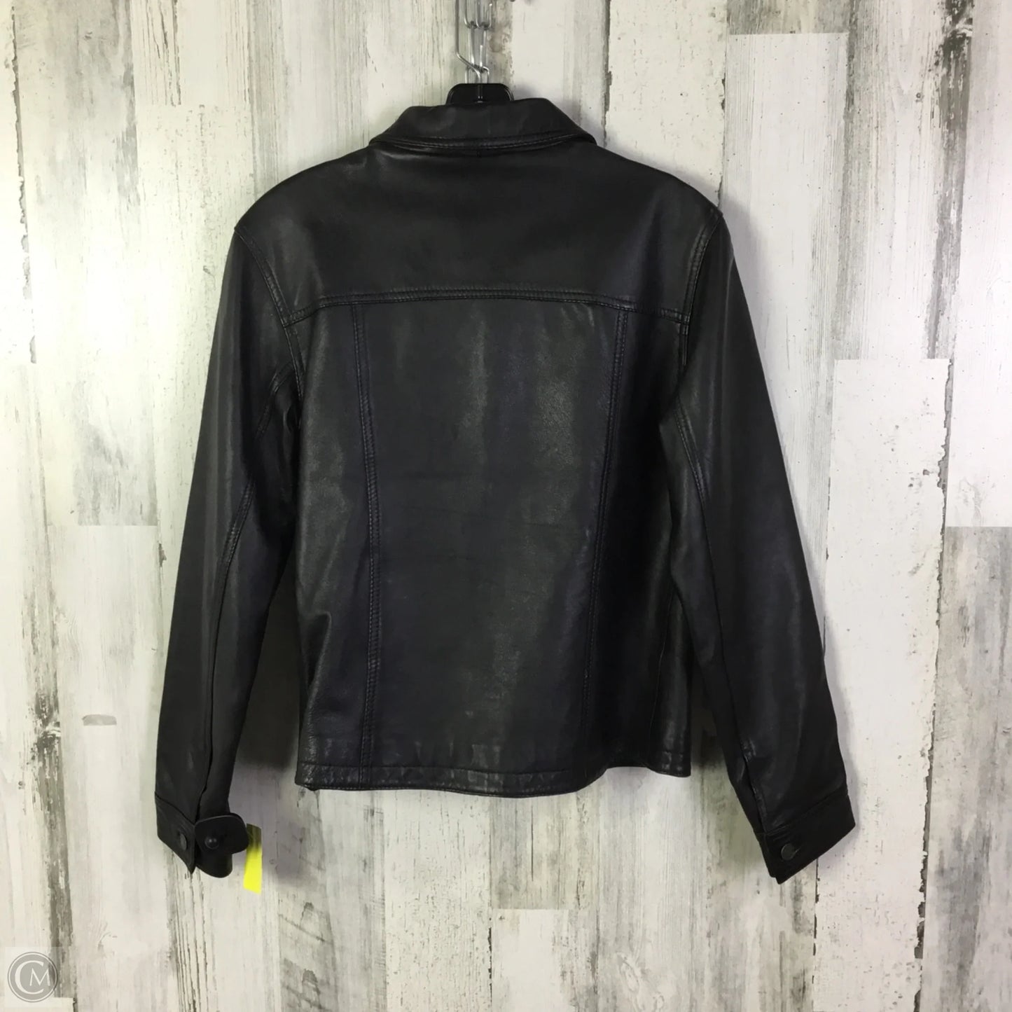 Jacket Leather By Gap In Black, Size: S