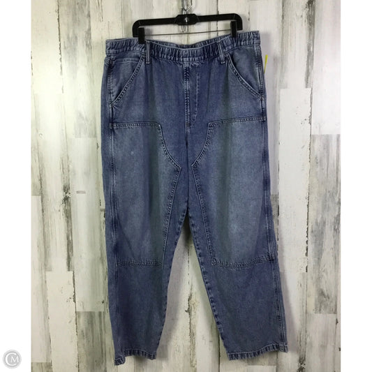 Jeans Straight By Gap In Blue Denim, Size: 16
