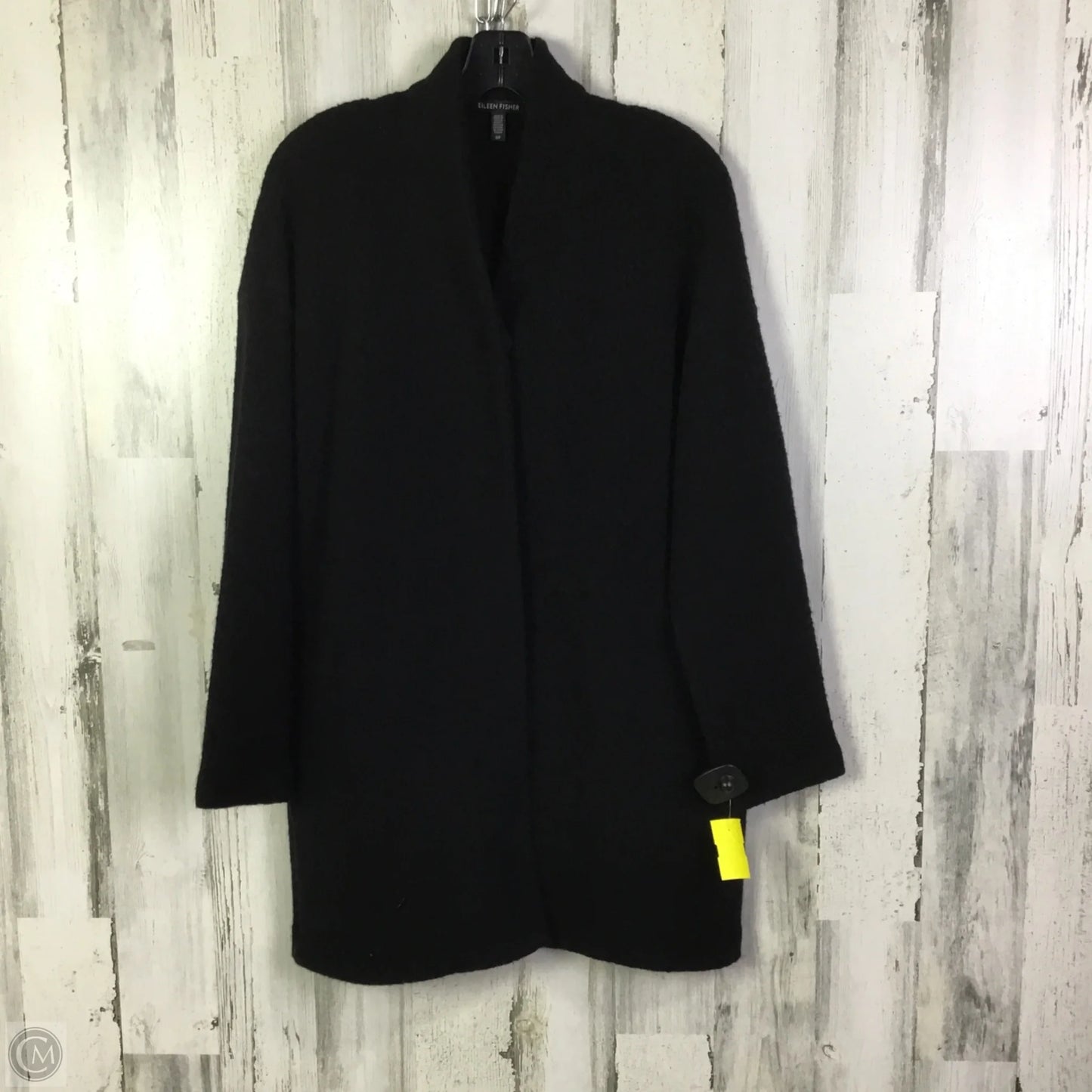 Sweater Cardigan By Eileen Fisher In Black, Size: S