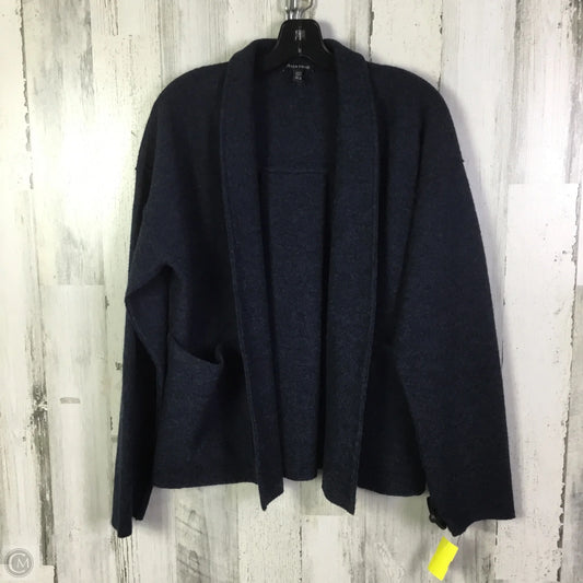 Sweater Cardigan By Eileen Fisher In Blue, Size: Xs
