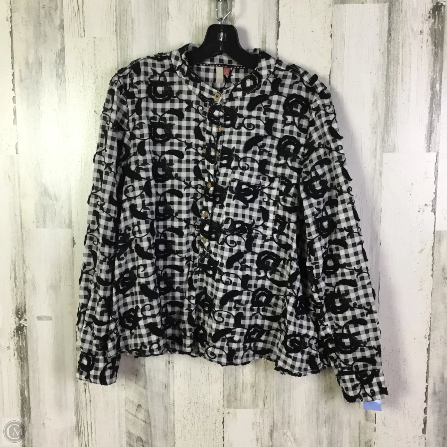 Top Long Sleeve By Pilcro In Black & White, Size: Xs
