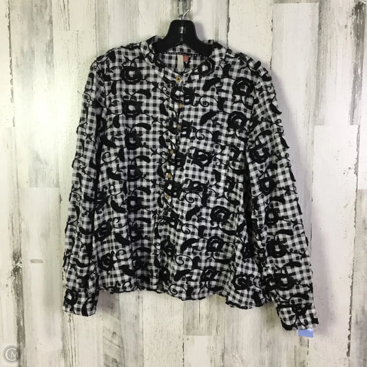 Top Long Sleeve By Pilcro In Black & White, Size: Xs