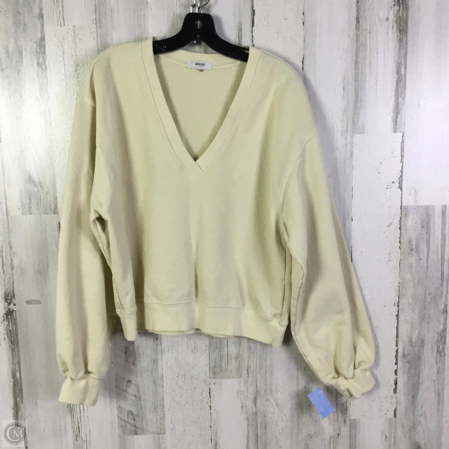 Sweatshirt Crewneck By Agolde In Cream, Size: S