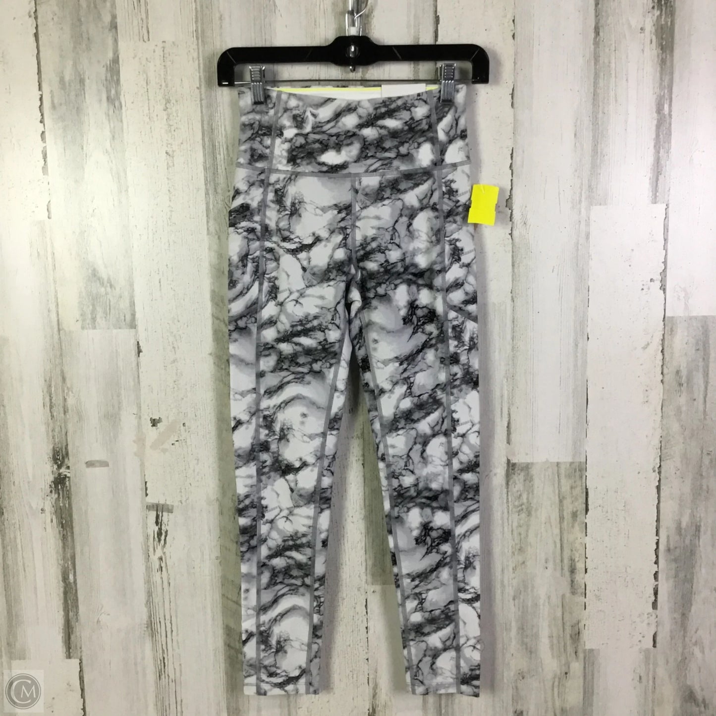 Athletic Leggings By Calvin Klein In Grey, Size: Xs