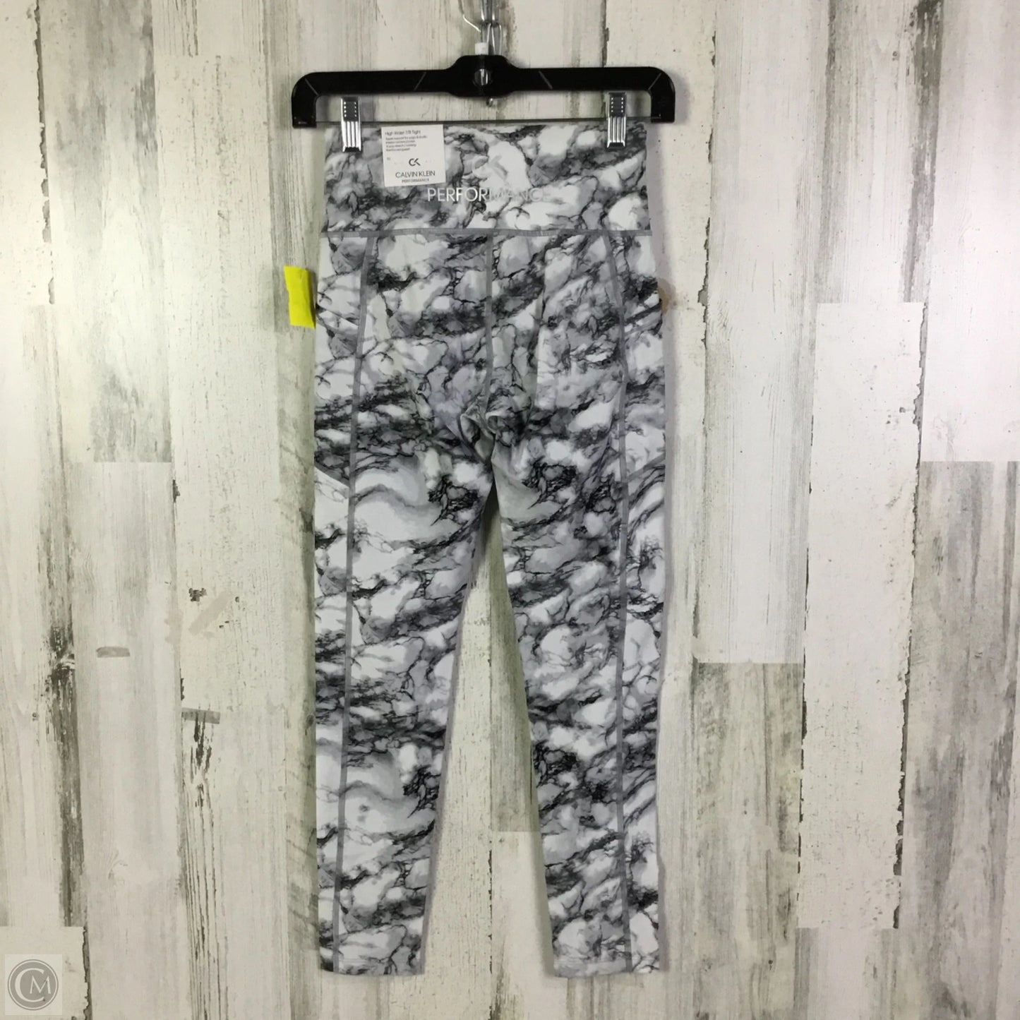 Athletic Leggings By Calvin Klein In Grey, Size: Xs