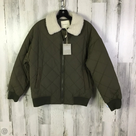 Jacket Puffer & Quilted By Thread And Supply In Green, Size: Xs