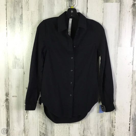 Blouse Long Sleeve By Lululemon In Black, Size: 2