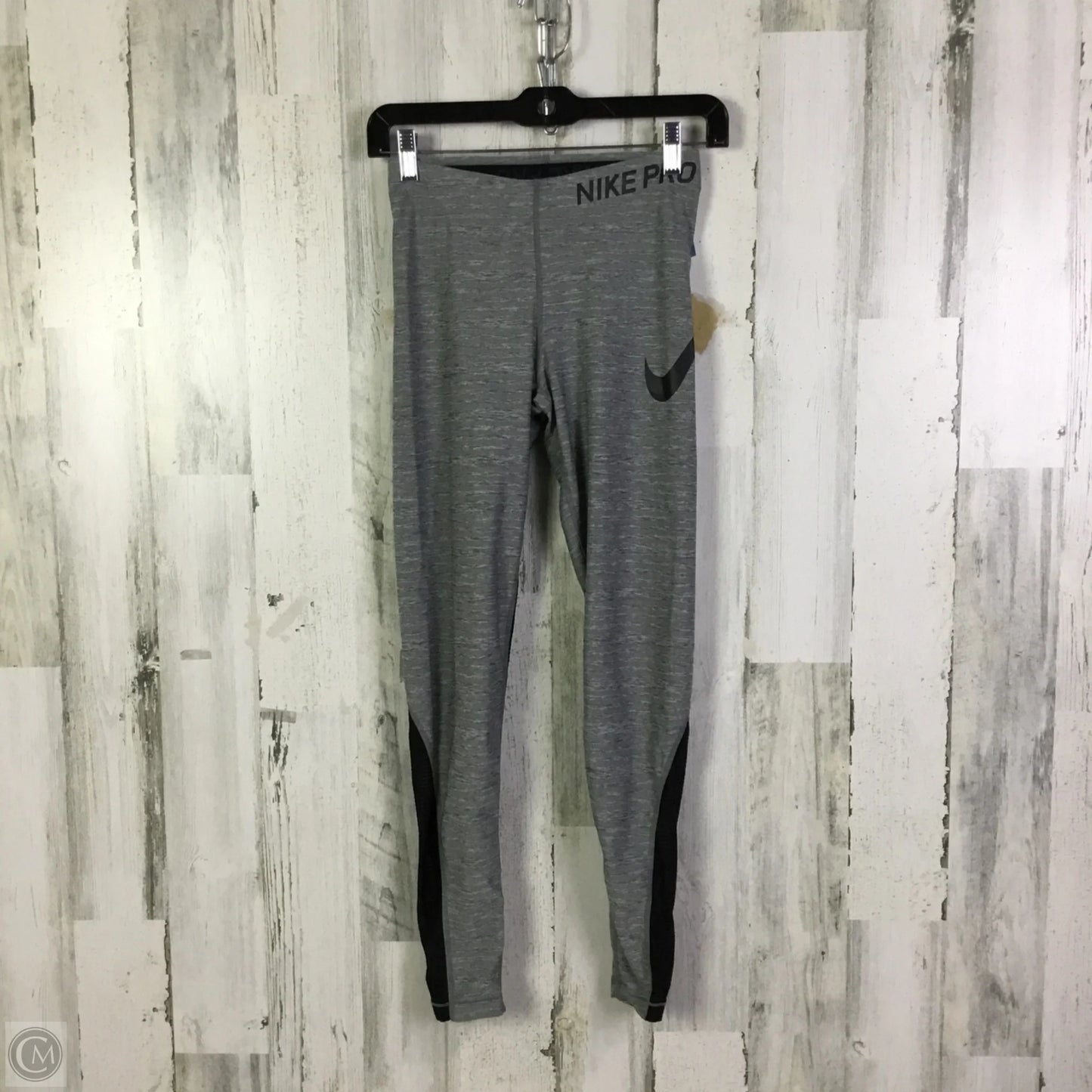 Athletic Leggings By Nike Apparel In Grey, Size: S