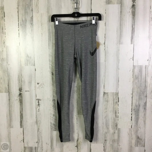 Athletic Leggings By Nike Apparel In Grey, Size: S