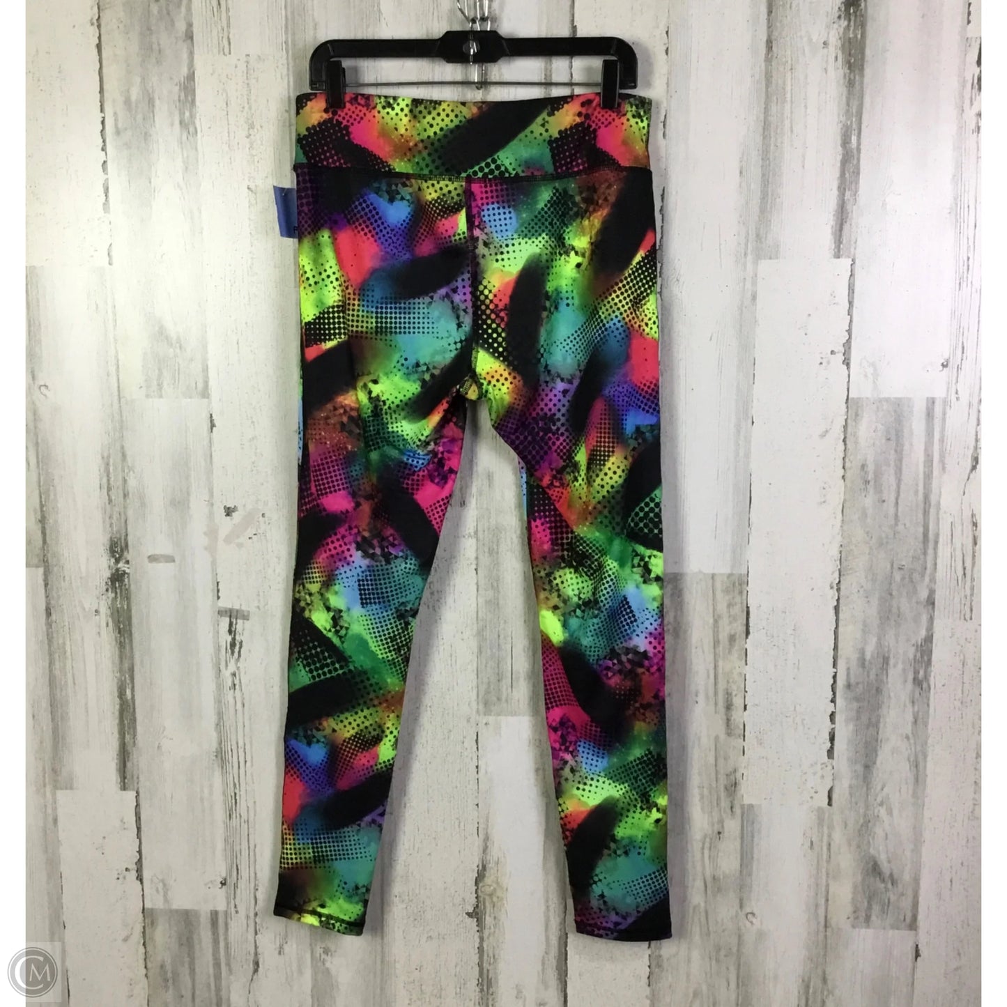 Athletic Leggings By Vogo In Rainbow Print, Size: L