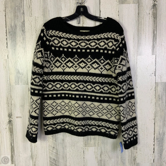 Sweater By Eddie Bauer In Black & Cream, Size: S
