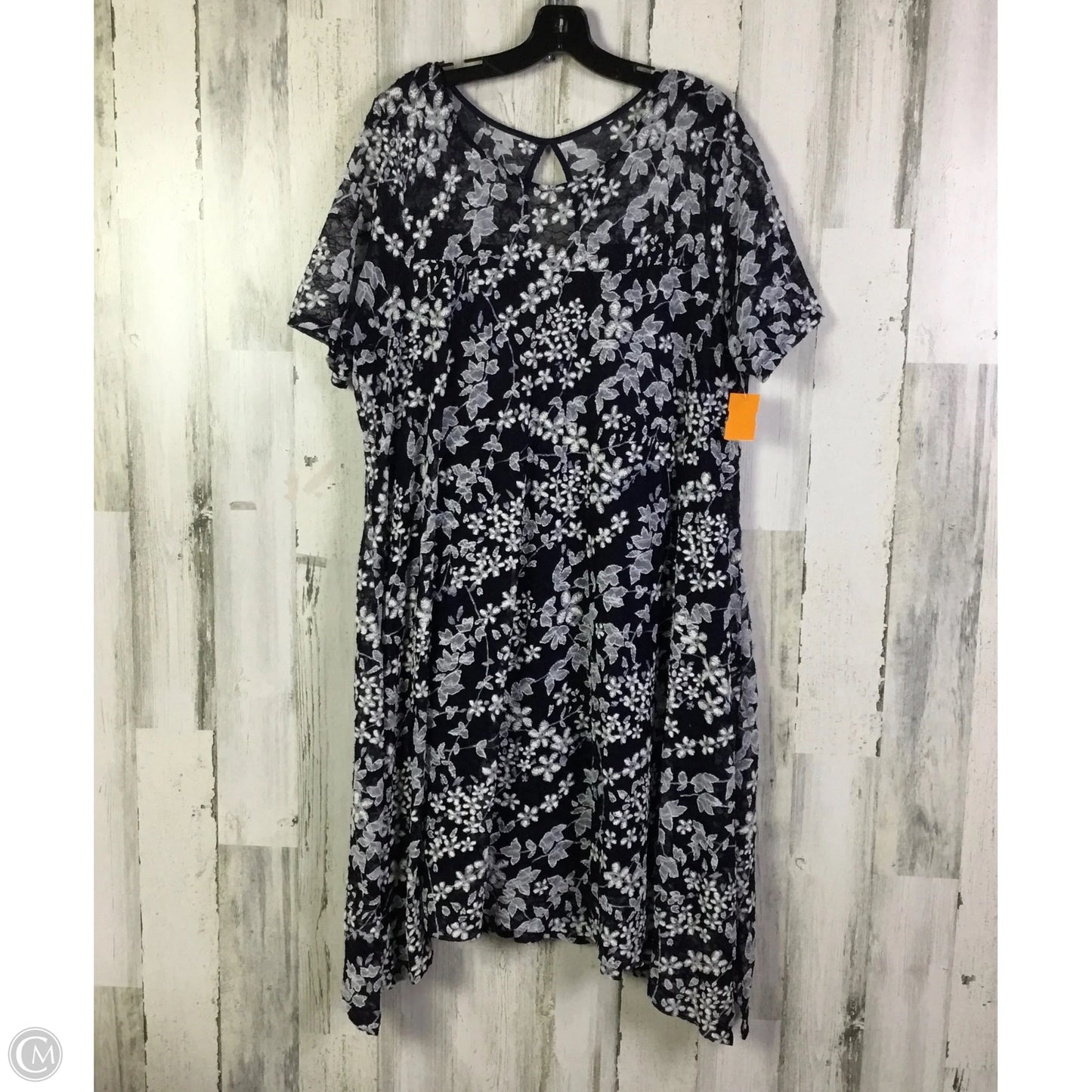 Dress Casual Midi By Roz And Ali In Blue, Size: 2x