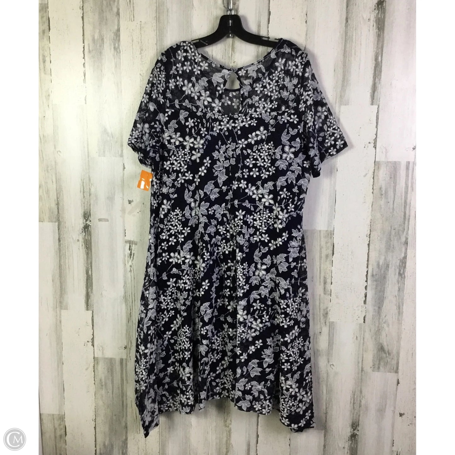 Dress Casual Midi By Roz And Ali In Blue, Size: 2x