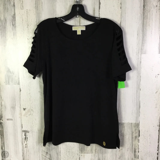 Top Short Sleeve By Michael By Michael Kors In Black, Size: L