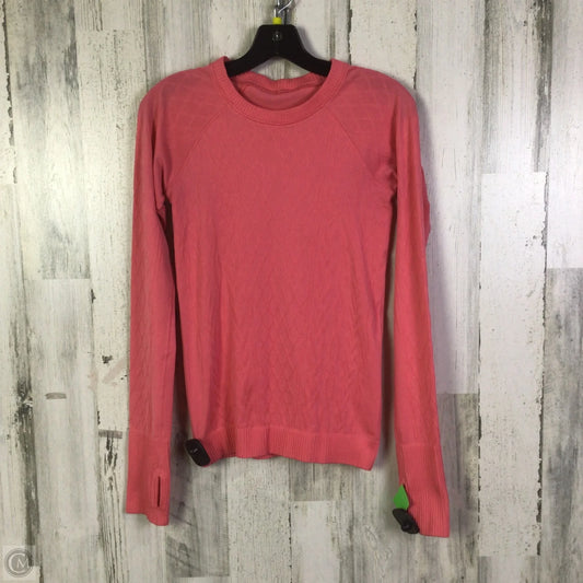 Athletic Top Long Sleeve Crewneck By Lululemon In Pink, Size: 4