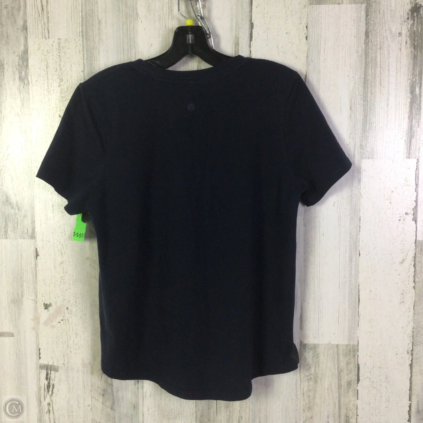 Athletic Top Short Sleeve By Lululemon In Navy, Size: 10