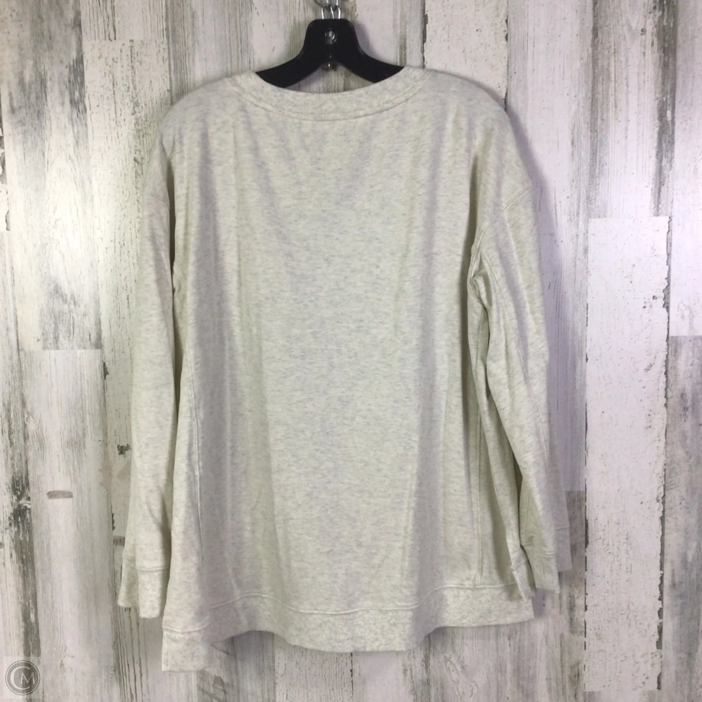 Top Long Sleeve Basic By Soma In Cream, Size: L