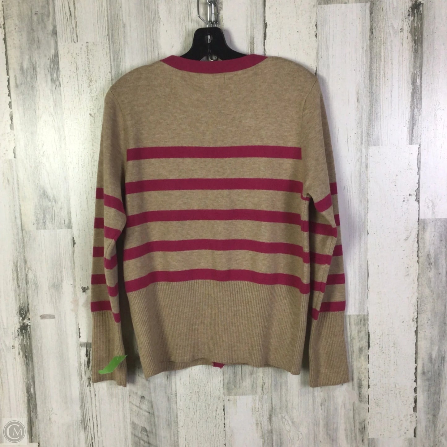 Sweater Cardigan By Rachel Zoe In Pink & Tan, Size: M