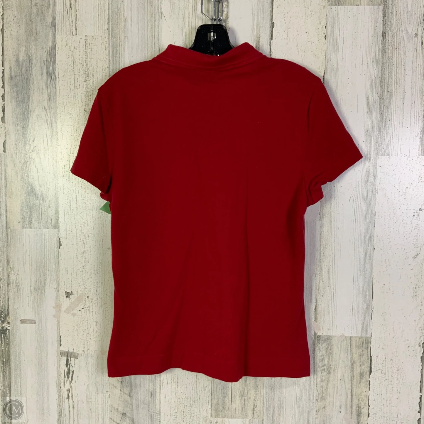 Top Short Sleeve By Lacoste In Red, Size: M