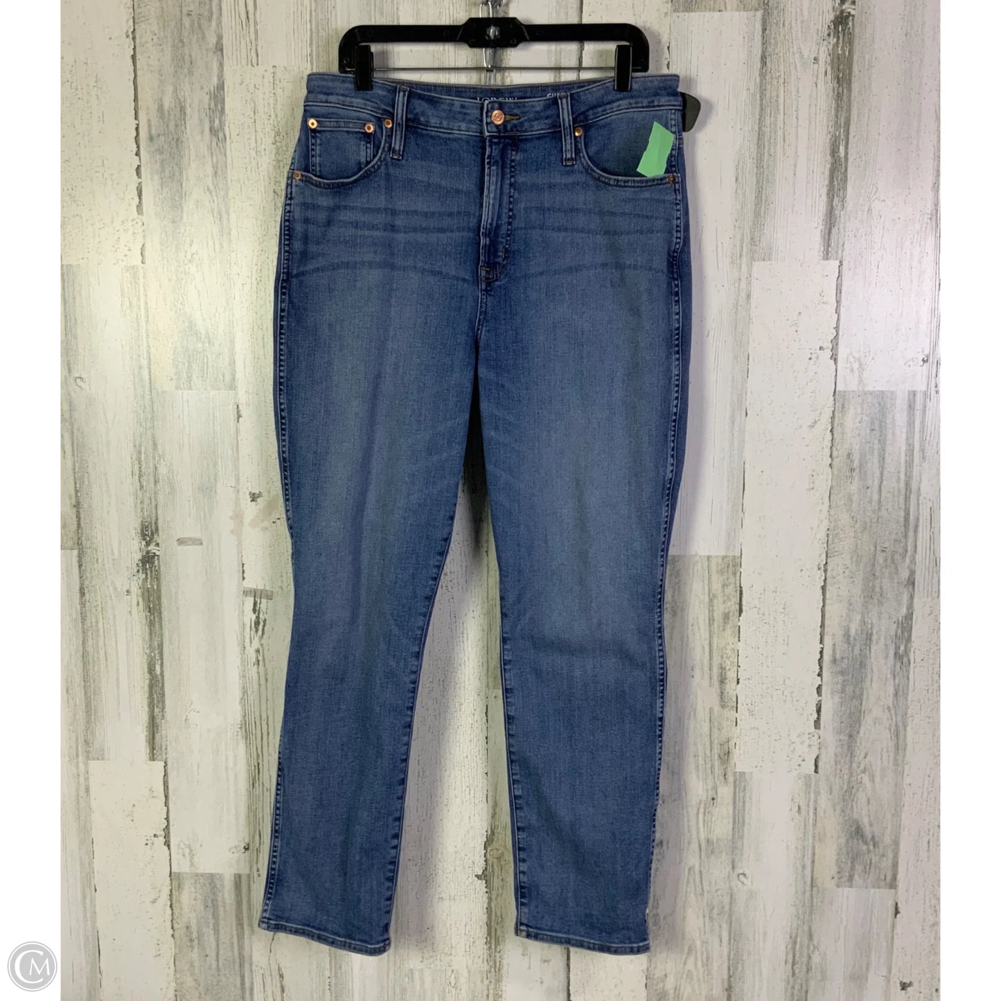 Jeans Straight By J. Crew In Blue Denim, Size: 14