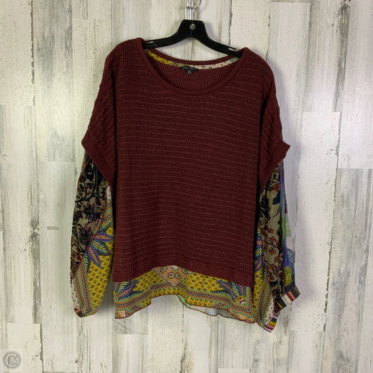Sweater By John Mark In Maroon, Size: 3x