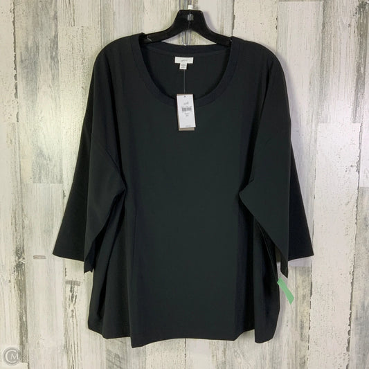Athletic Top Short Sleeve By J. Jill In Black, Size: 2x
