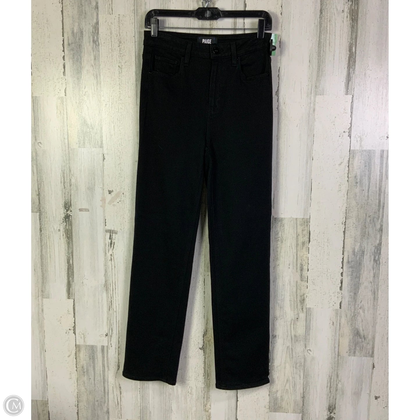 Jeans Straight By Paige In Black, Size: 2