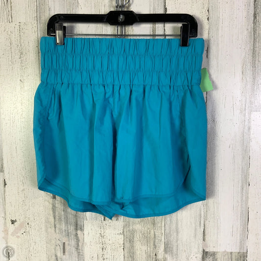 Athletic Shorts By Zenana In Blue, Size: L