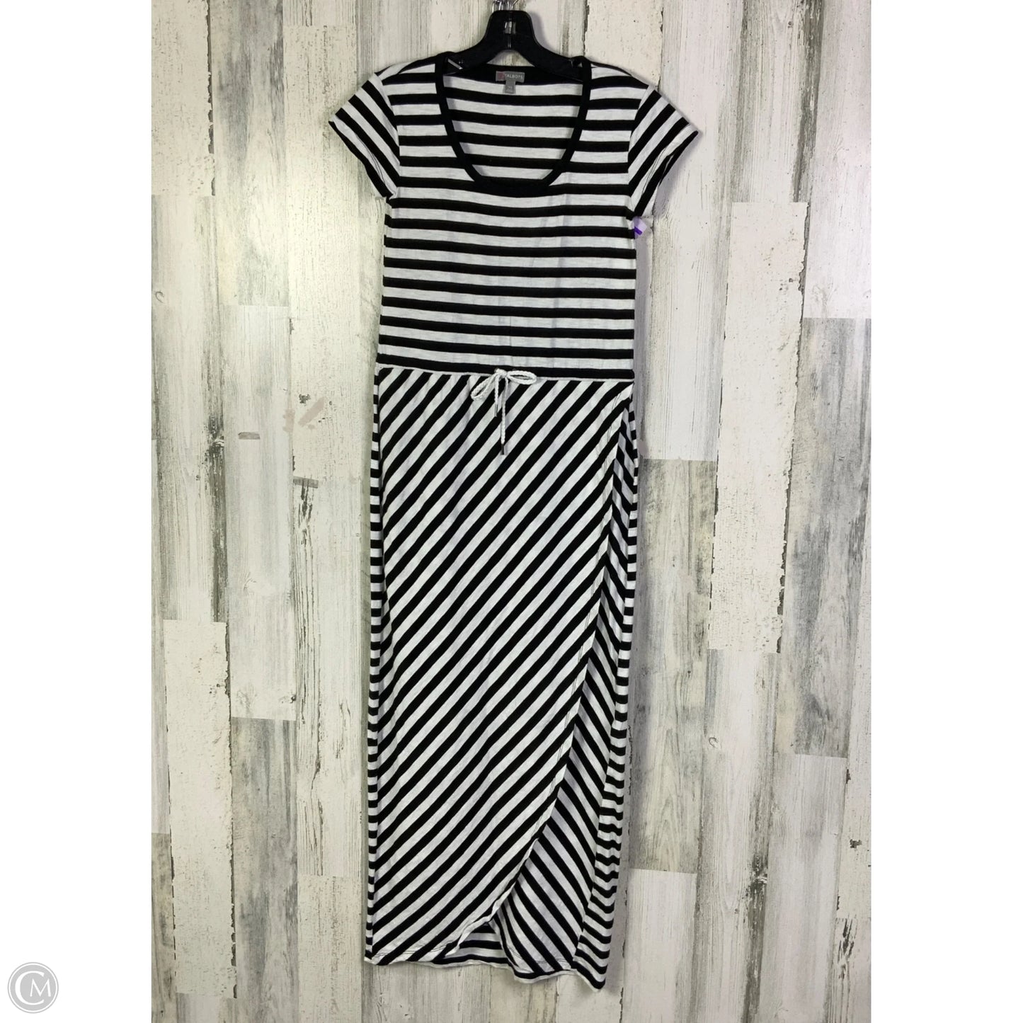 Dress Casual Maxi By Talbots In Black & White, Size: Xs