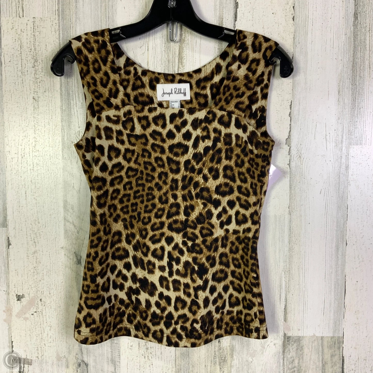 Top Sleeveless By Joseph Ribkoff In Animal Print, Size: Xs
