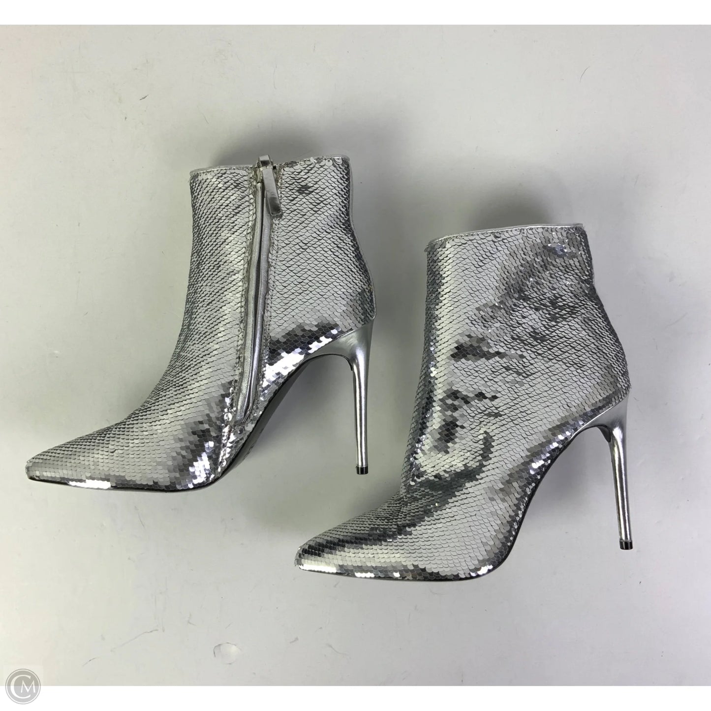Boots Designer By Alice + Olivia In Silver, Size: 6.5