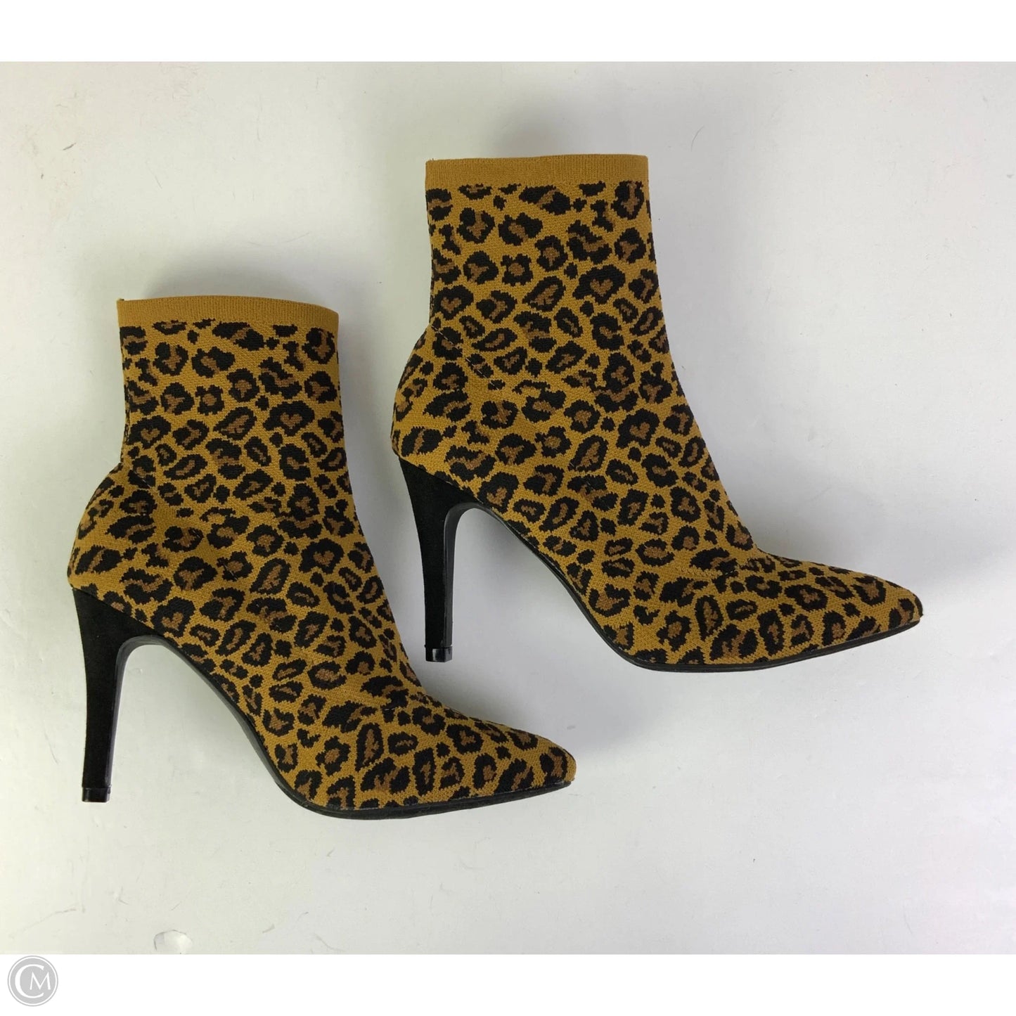 Boots Ankle Heels By Mia In Animal Print, Size: 7
