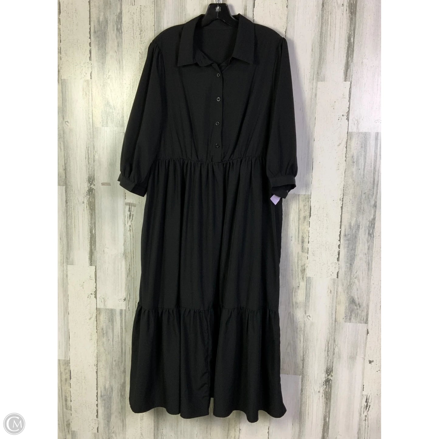 Dress Casual Midi By Shein In Black, Size: 1x