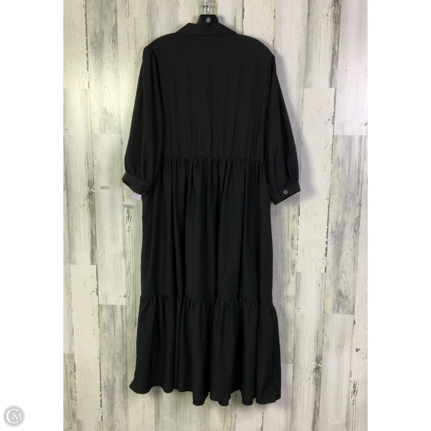 Dress Casual Midi By Shein In Black, Size: 1x