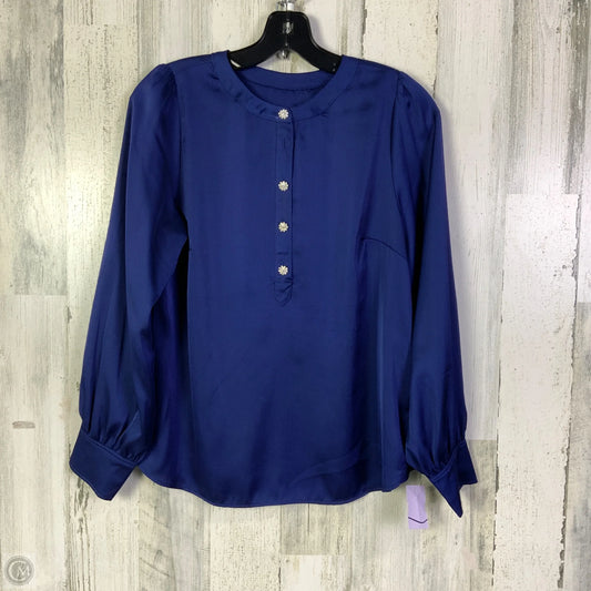 Blouse Long Sleeve By Talbots In Navy, Size: Sp