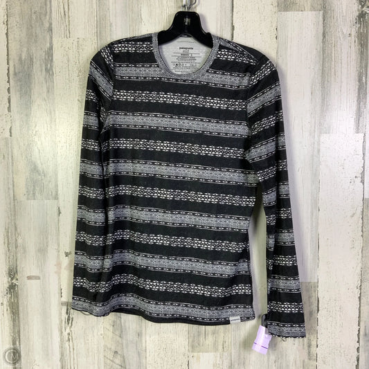 Athletic Top Long Sleeve Collar By Patagonia In Black, Size: S