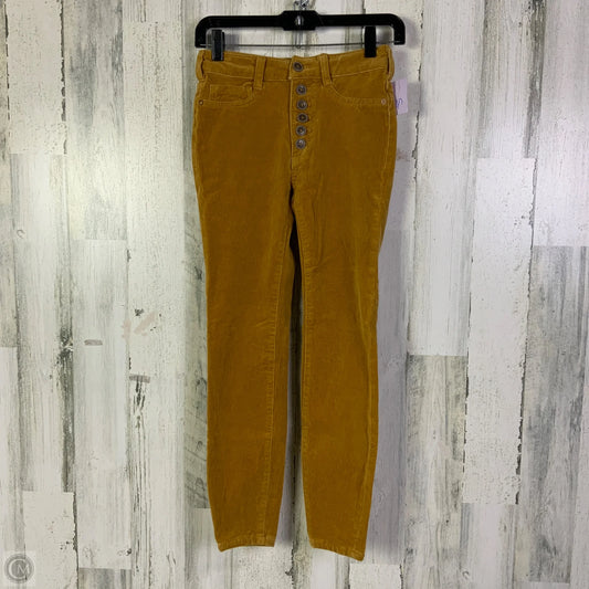 Pants Corduroy By Pilcro In Yellow, Size: 0