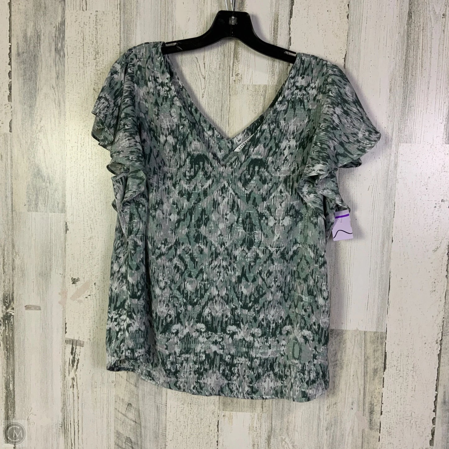 Top Short Sleeve By Liverpool In Green, Size: L