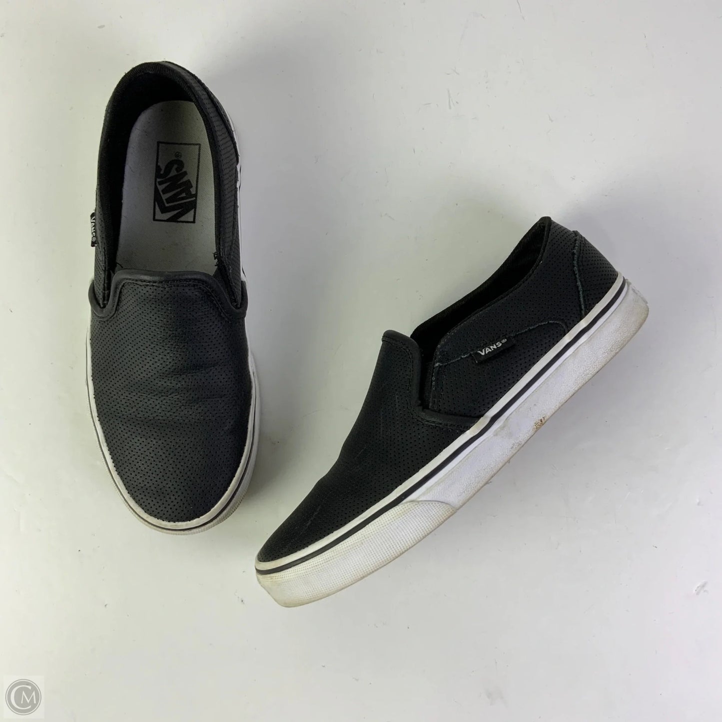 Shoes Flats By Vans In Black, Size: 8