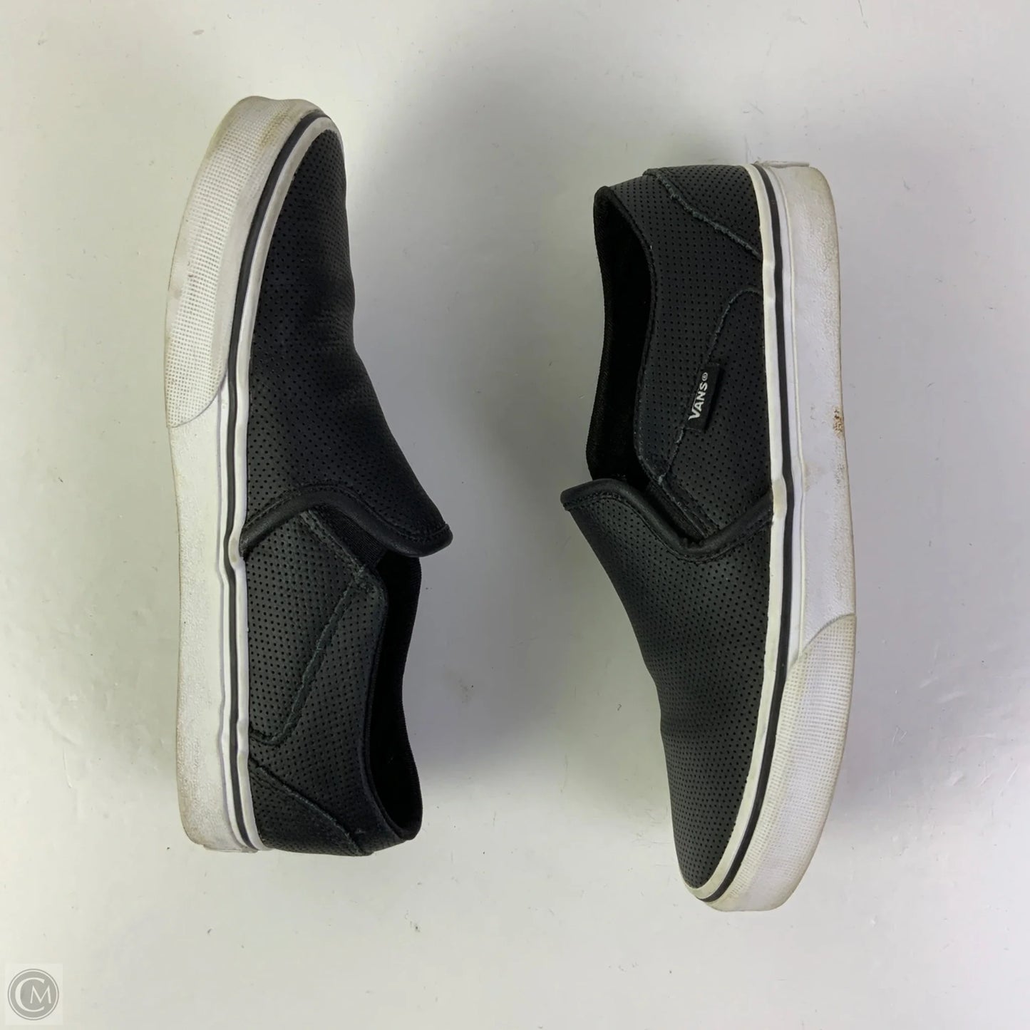 Shoes Flats By Vans In Black, Size: 8