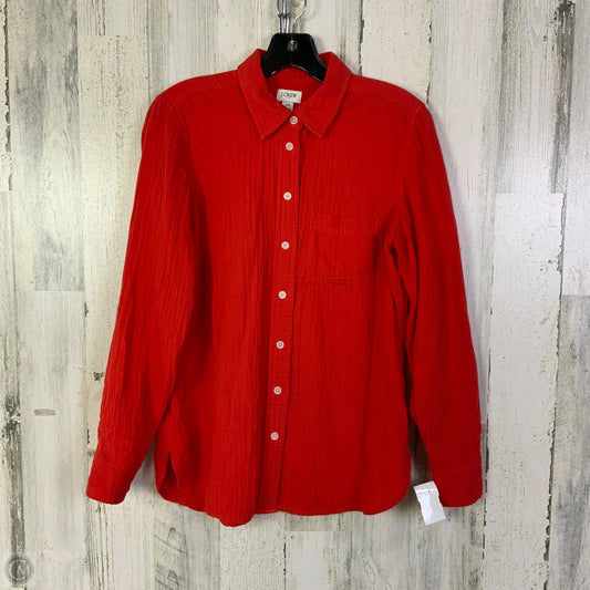 Top Long Sleeve By J. Crew In Red, Size: Xs