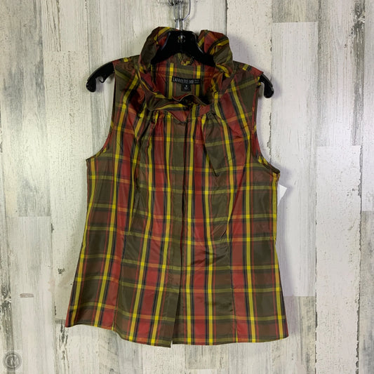 Top Sleeveless Designer By Lafayette 148 In Brown, Size: M