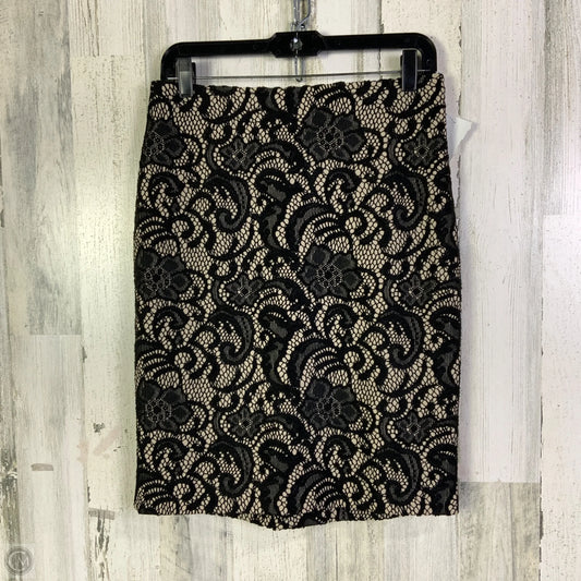 Skirt Mini & Short By Ann Taylor In Black & Cream, Size: 8