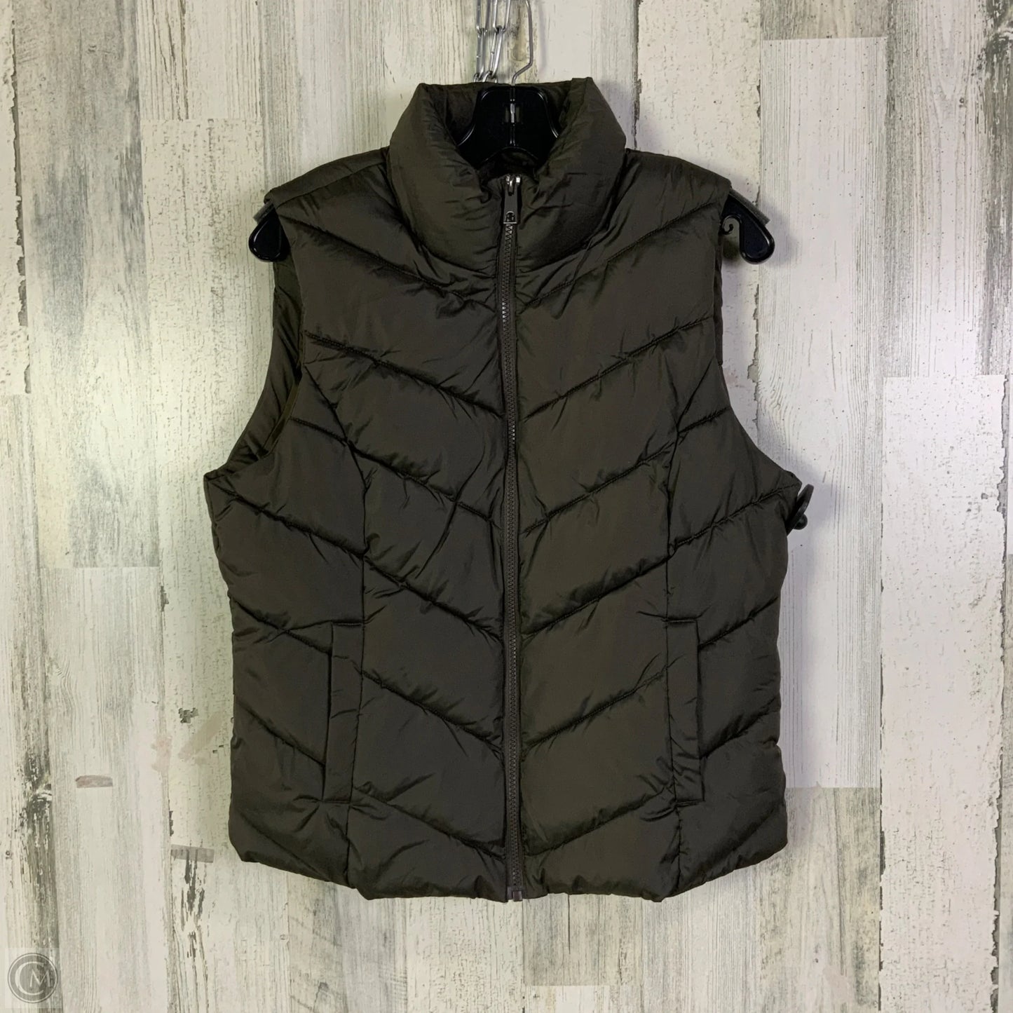 Vest Puffer & Quilted By Cole-haan In Brown, Size: M