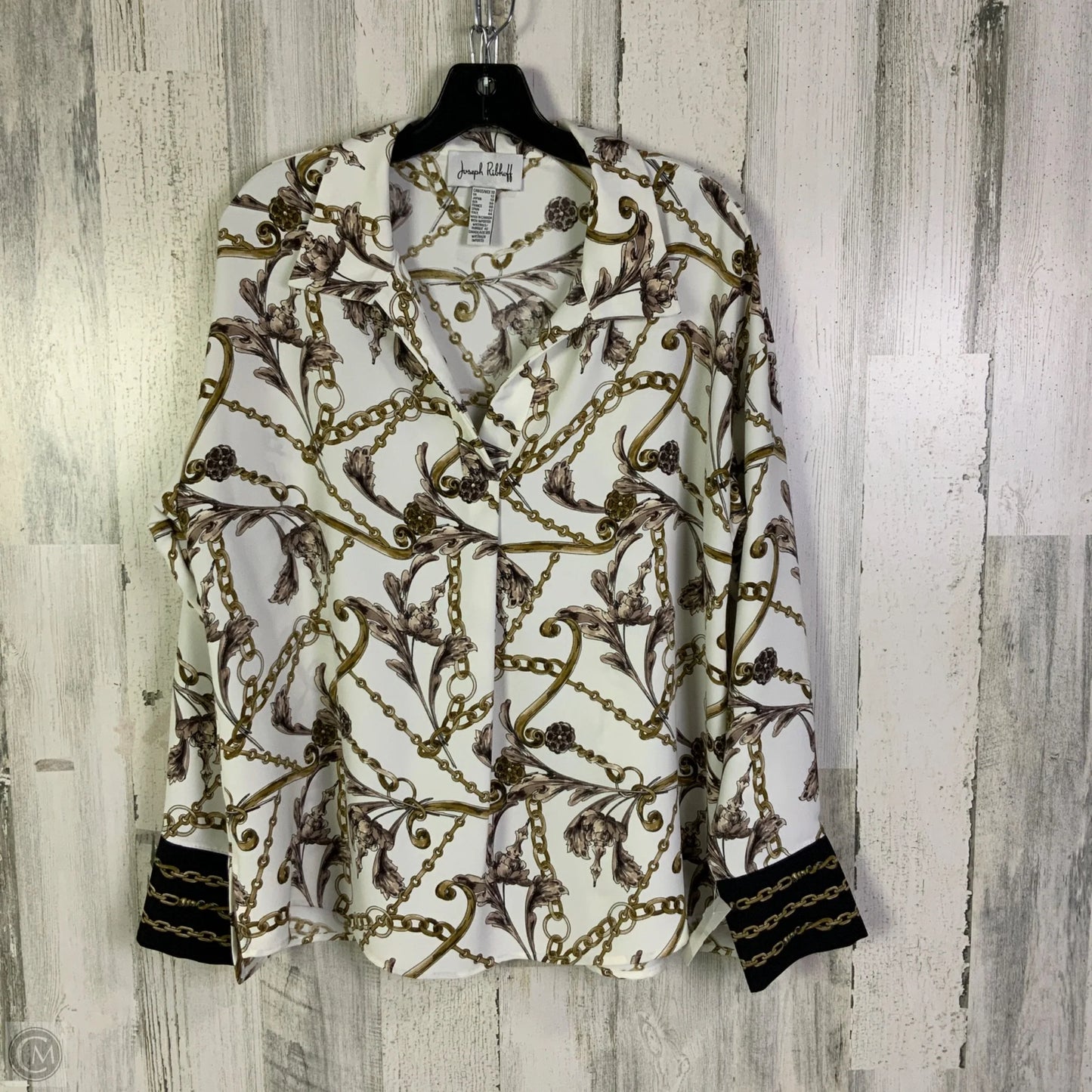 Blouse Long Sleeve By Joseph Ribkoff In White, Size: M
